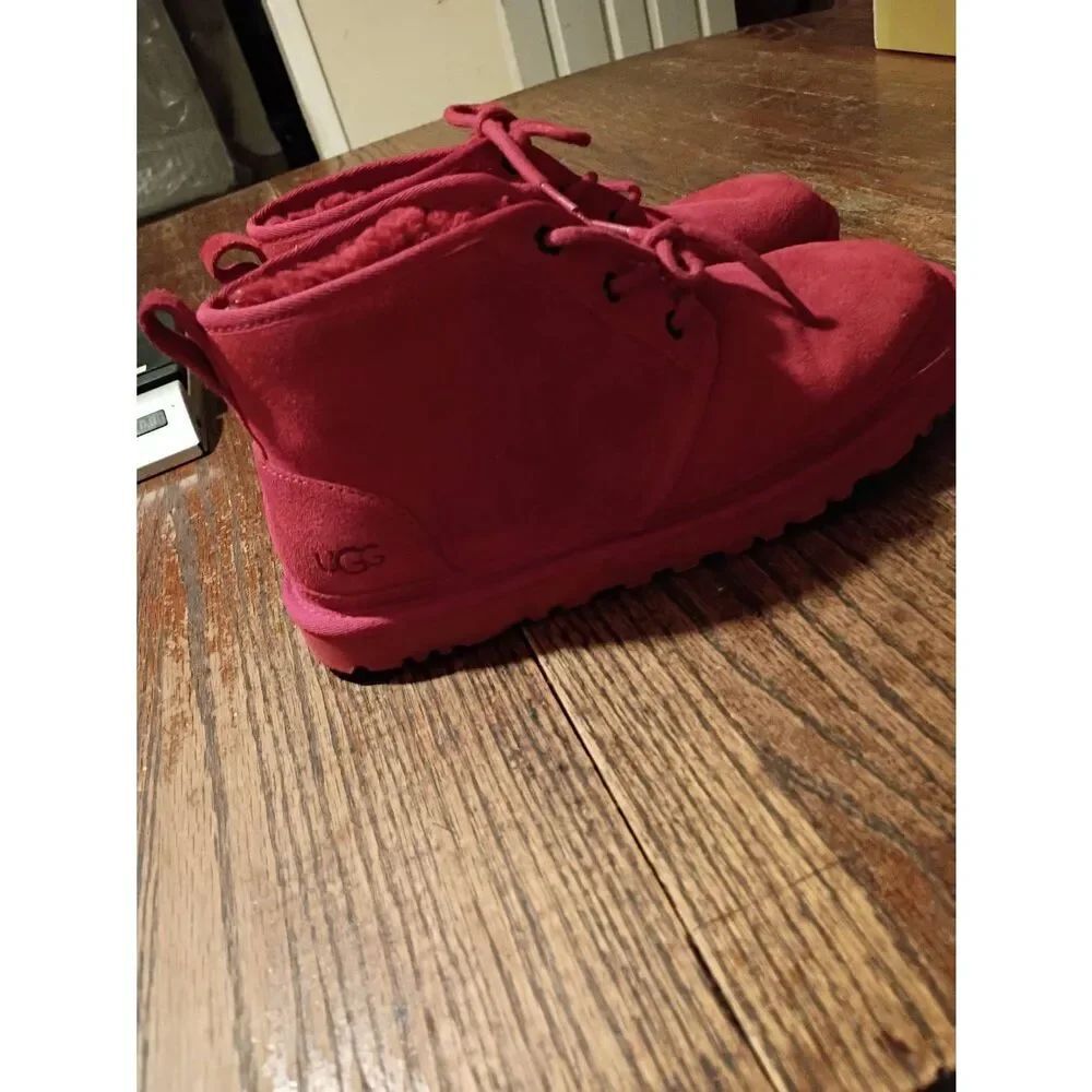 Size 8 UGG Red Neumel Suede Insulated Ankle Boot Bootie